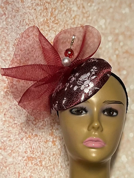 Black Braided Fascinator Half Hat for Church, weddings and special occasions