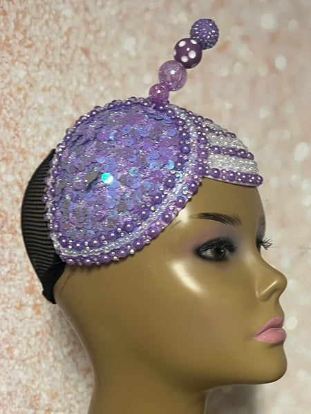 Lavender Double Cup Beaded hat for Church, Weddings, Tea Parties, and other special occasions (Copy)