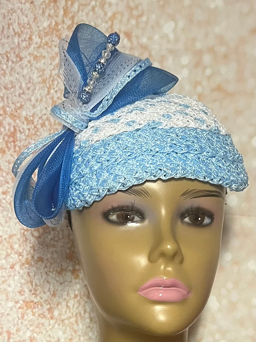 Blue Braid Half Hat