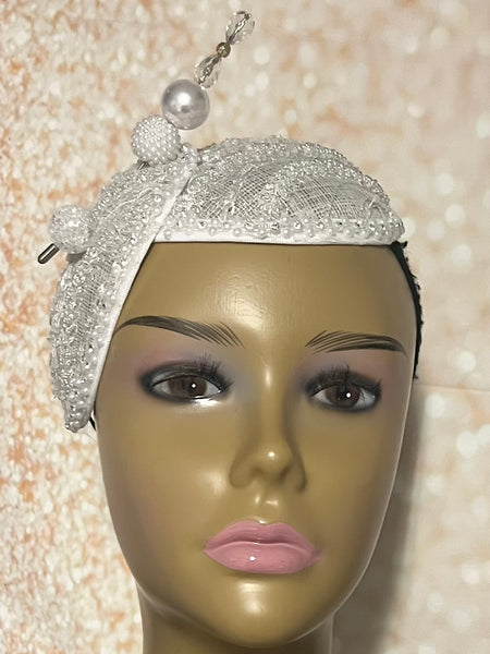 Black Sequin Half Hat for Church Head Covering, Mother of the Bride, Tea Party and other Special Occasions