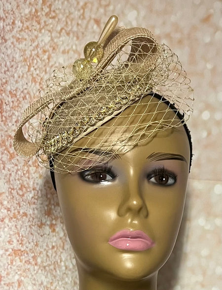 Black Braid Edge Fascinator Half Hat for Women, Church Headwear, Church Head Covering, Wedding, or any other special occasions