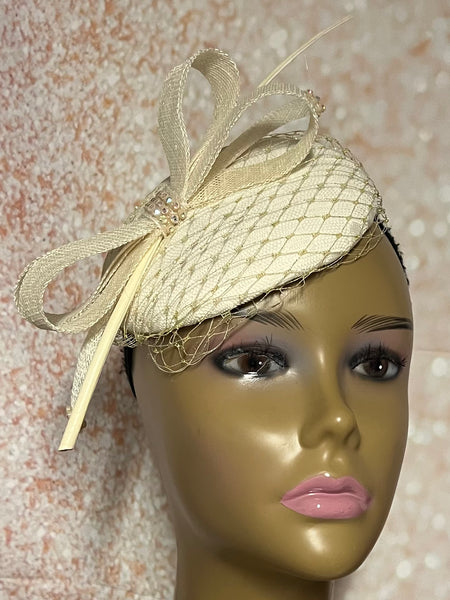 Black Braided Fascinator Half Hat for Church, weddings and special occasions