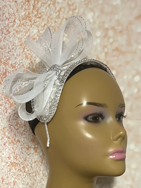 Black Sequin Half Hat for Church Head Covering, Mother of the Bride, Tea Party and other Special Occasions