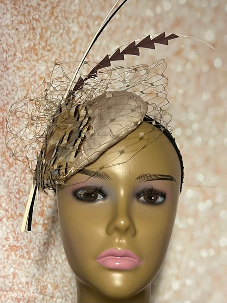 Black Rhinestone Lace Fascinator Half Hat for Church Head Covering, Weddings, Tea Parties and other Special Occasions