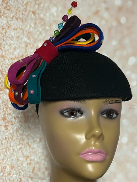 Black Multi Felt Hat