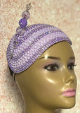 White Beaded Half Hat Fascinator for weddings, church and special occasions, Gift for Mom, Sister, Wife, Her