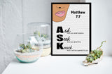 Ask Seek Knock Wall Art/Poster Digital Download