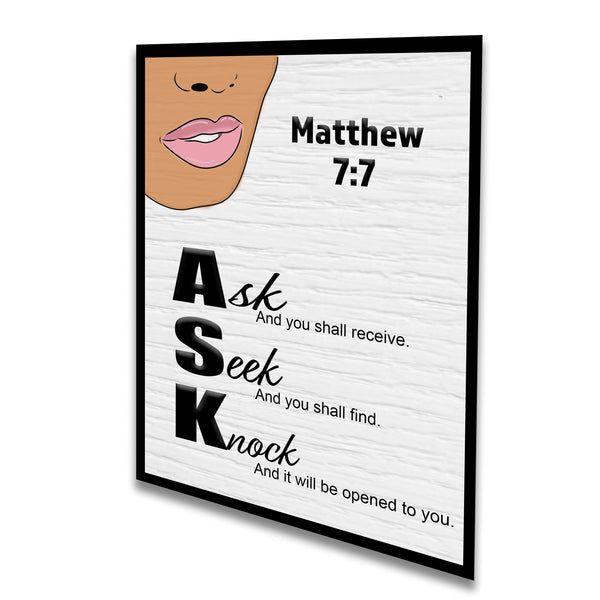 Ask Seek Knock Wall Art/Poster Digital Download