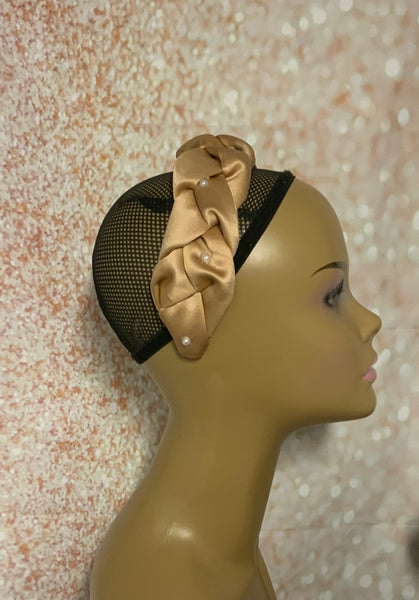 Gold Satin Braid Headband