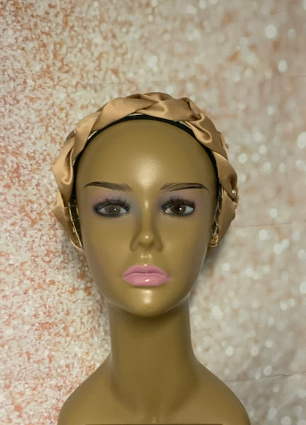 Gold Satin Braid Headband