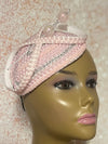 Pink Rhinestone Beaded Teardrop  Fascinator, Church, Weddings and other events