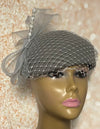 Gray Felt Hat for Church, Wedding, Mother of the Bride, Head Covering, Tea Parties