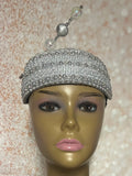 Silver/Gray Beaded Bling Fascinator Hat for Church, Weddings, Tea Parties, and Other Special Occasions
