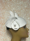 White Round Full Hat for Women, White Hat For Church, wedding, derby hat, tea parties and other special occasions