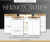 Sermon Notes Template