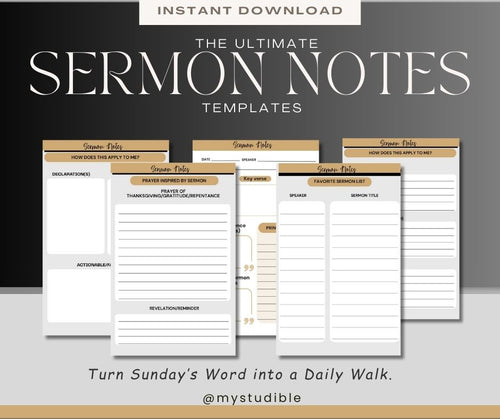 Sermon Notes Template