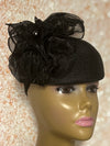 Black Hat for Church, Wedding, Mother of the Bride, Head Covering, Tea Parties