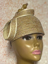 Gold Rhinestone Bling Fascinator Half Hat for Church, Tea Parties, Weddings and other special occasions