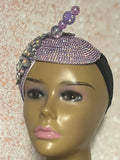 Lavender Double Cup Beaded hat for Church, Weddings, Tea Parties, and other special occasions