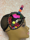 Multicolor Double Cup Teardrop Fascinator, Handmade Church Headwear and Special Occasions