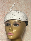 White Bling Rhinestone Studded Full Hat for Women, White Hat For Church, wedding, derby hat, tea parties and other special occasions