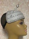 Silver/Gray Beaded Bling Fascinator Hat for Church, Weddings, Tea Parties, and Other Special Occasions