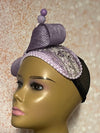 Lavender Beaded Sequin Headband Button hat for Church, Wedding, Mother of the Bride, Head Covering, Tea Parties and other special occasions