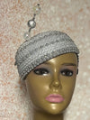 Silver/Gray Beaded Bling Fascinator Hat for Church, Weddings, Tea Parties, and Other Special Occasions