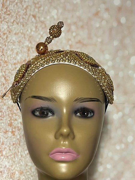 White Rhinestone Braid Hat for church head covering and other special occasions