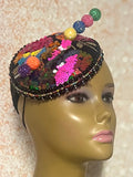 Multicolor Round Fascinator, Handmade Church, Weddings, Tea Parties and Special Occasions