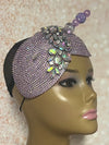 Lavender Double Cup Beaded hat for Church, Weddings, Tea Parties, and other special occasions