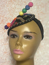 Multicolor Teardrop Fascinator Half Hat, Handmade Church Hat, Tea Parties and Special Occasions