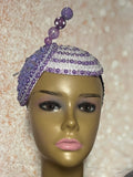 Lavender Double Cup Beaded hat for Church, Weddings, Tea Parties, and other special occasions (Copy)
