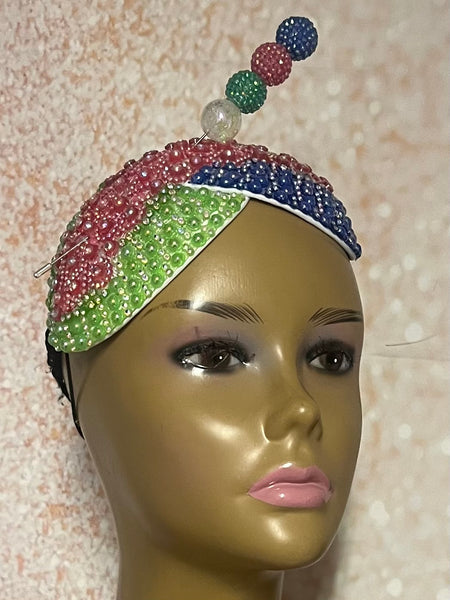 Royal Blue Fascinator Half Hat for Church, Weddings and Special Occasion