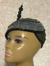 Black Beaded Flower Fascinator Hat for weddings, church and special occasions, Gift for Mom, Sister, Wife, Her