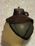 Brown Fascinator Half Hat for Church Head Covering, Tea Party, Wedding, and Other Special Occasions