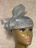 Silver Rhinestone Crystal Bling Fascinator Hat for Church, Weddings, Tea Parties, and Other Special Occasions