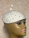 White Bling Rhinestone Studded Full Hat for Women, White Hat For Church, wedding, derby hat, tea parties and other special occasions