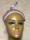 Lavender Beaded Sequin Headband Button hat for Church, Wedding, Mother of the Bride, Head Covering, Tea Parties and other special occasions