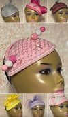 Pink Lace Rhinestone hat for Church, Wedding, Mother of the Bride, Head Covering, Tea Parties and other special occasions
