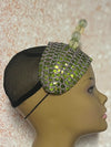 Olive Green Headband-Shaped Fascinator Half Hat for Church, Tea Parties, Weddings and other special occasions