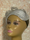 Gray Rings Half Hat for Church, Wedding, and Special Occasions