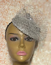 Silver Sequin Disc Shiny Bling Fascinator Half Hat for Church, Tea Parties, Weddings and other special occasions