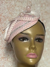 Pink Rhinestone Beaded Teardrop  Fascinator, Church, Weddings and other events