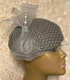 Gray Felt Hat for Church, Wedding, Mother of the Bride, Head Covering, Tea Parties