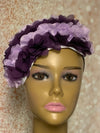 Purple and lavender Flower Half Hat