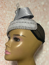 Silver/Gray Beaded Bling Fascinator Hat for Church, Weddings, Tea Parties, and Other Special Occasions