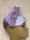 Lavender Mini Flower Fascinator Half Hat, Weddings, Church, Head Covering, Tea Parties, Special Occasions