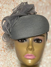 Gray Hat for Church, Wedding, Mother of the Bride, Head Covering, Tea Parties