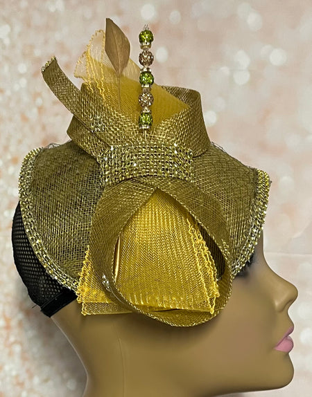 Flower Fascinator Half Hat For Church Weddings and Tea Parties